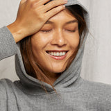 Azalia Waffle Hoodie (Heather Grey)