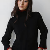 Rue Rib Turtleneck (Black)