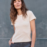 Sun-In Lexi Crew Tee (B/W Stripe)