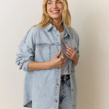Molly Denim Shirt Jacket (Medium Wash)