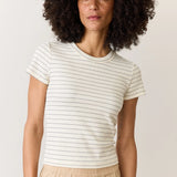 Sun-In Lexi Crew Tee (B/W Stripe)