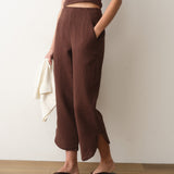 Cali Double Cloth Pant (Chocolate)