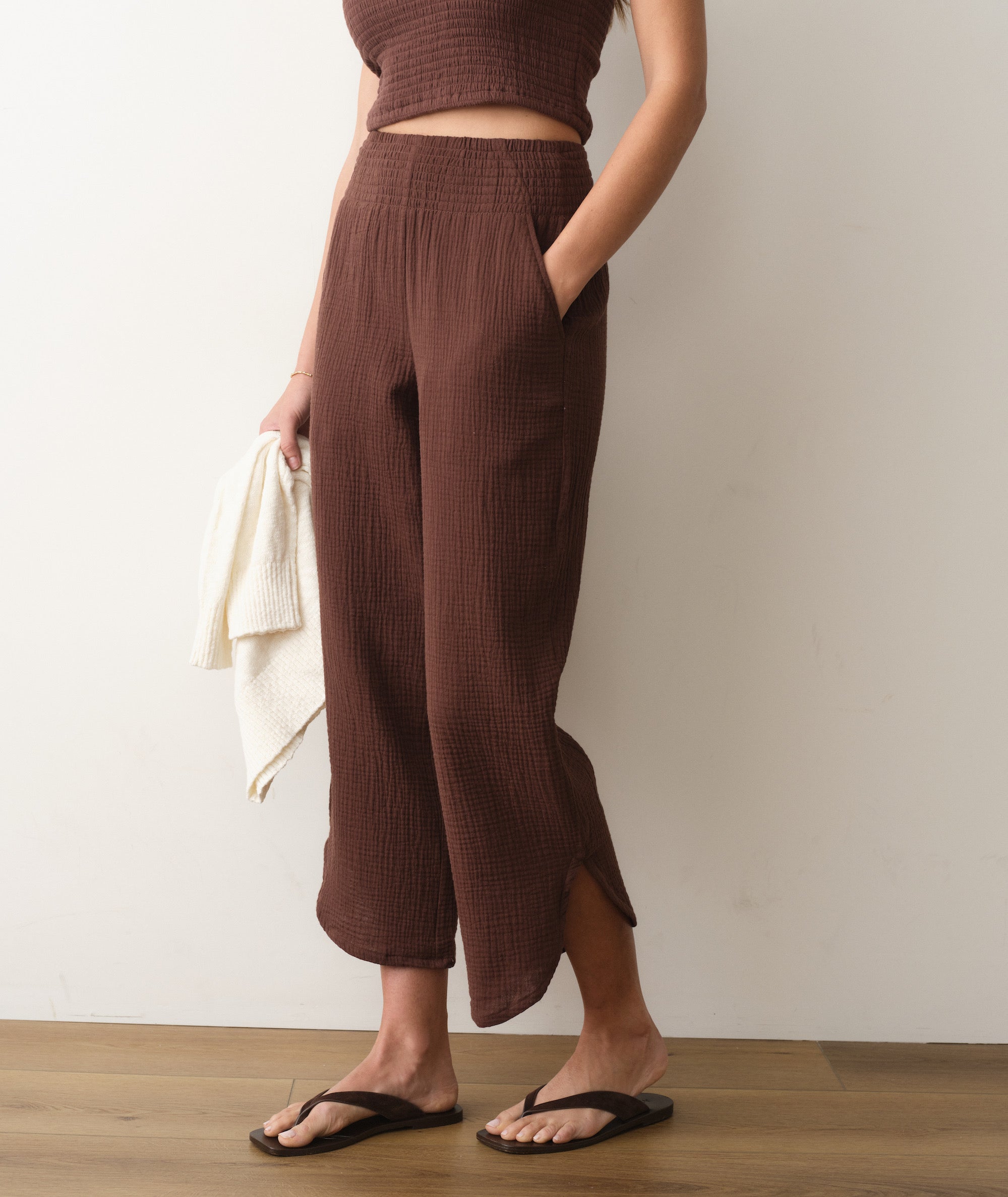 Marine Layer Cali Double Cloth Pant (Chocolate)