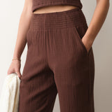 Cali Double Cloth Pant (Chocolate)
