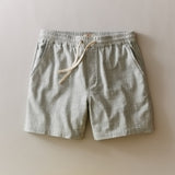 Saturday Beach Short 6" (Green Stripe)