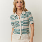 Piper Knit Resort Shirt (Aqua Groove)
