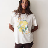 Oversized Hemp Graphic Tee (Antique White)
