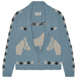 The Stable Lodge Cardigan (Blue Bell)