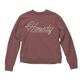 Howdy Drop Shoulder Sweatshirt (Dusty Mauve)