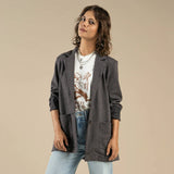 Eleanor Relaxed Western Blazer (Gray)