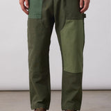 Patchwork Utility Chef Pants (Green)
