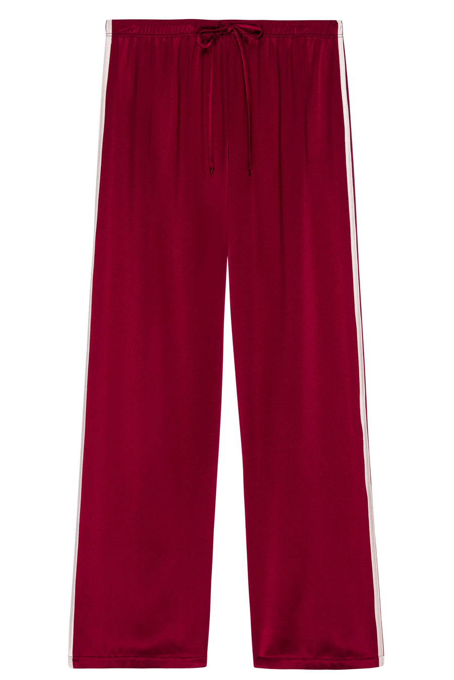 The Silk Stripe Crop Pant (Rouge)