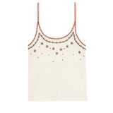 The Beaded Slim Tank (Washed White)