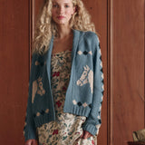 The Stable Lodge Cardigan (Blue Bell)