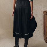 The Heirloom Rose Highland Skirt (Black)