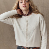 The Beaded Fringe Cardigan (Cream)