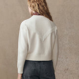 The Beaded Fringe Cardigan (Cream)