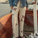 The Easy Pant (Natural W/Field Floral)