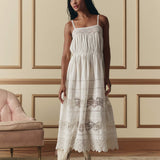 The Rosette Crochet Dress (Cream)