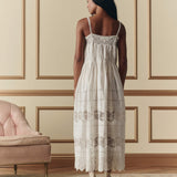 The Rosette Crochet Dress (Cream)