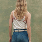 The Beaded Slim Tank (Washed White)
