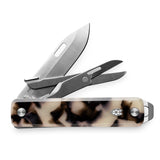 The Ellis-Scissors-(Desert Tortoise/Stainless/Eco Acetate/Straight)
