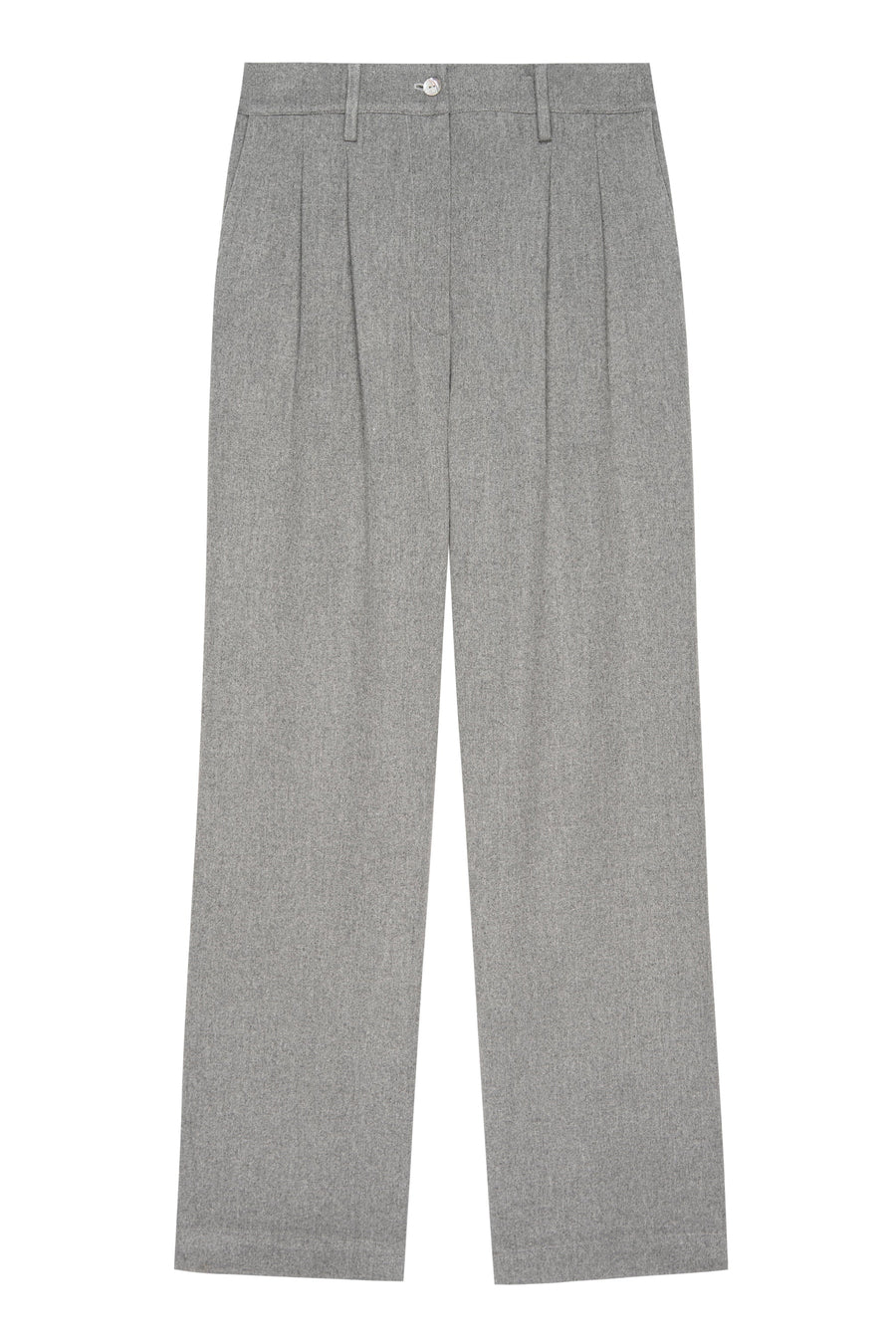 The Flannel Pleated Pant (Charcoal Grey)