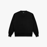 V Twill Knit Crew (Black)