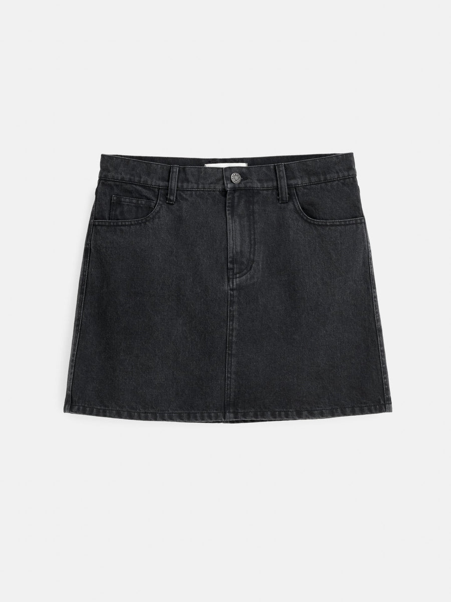 Ange Mini Skirt (Black Denim)