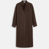 Kerry Dress in Linen (Roasted Bean)
