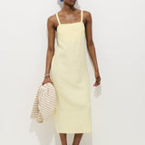 Marie Dress in Linen (Double Cream)