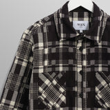 Whiting Overshirt Glitch Check (Black/Ecru)