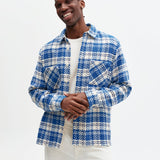 The Whiting Overshirt Oran Check (Blue/Ecru)