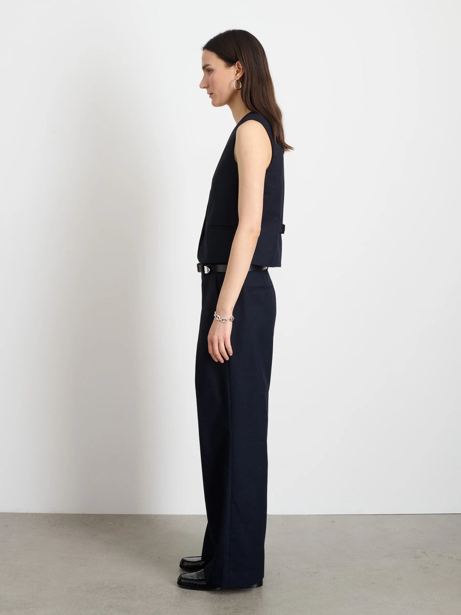 Soho Trouser in Wool (Navy)