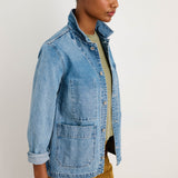 Britt Work Jacket in Denim (Vintage Wash)