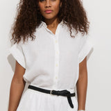 Maddie Blouse in Linen (Ivory)