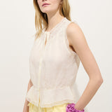 Collette Top in Ramie (Ivory)