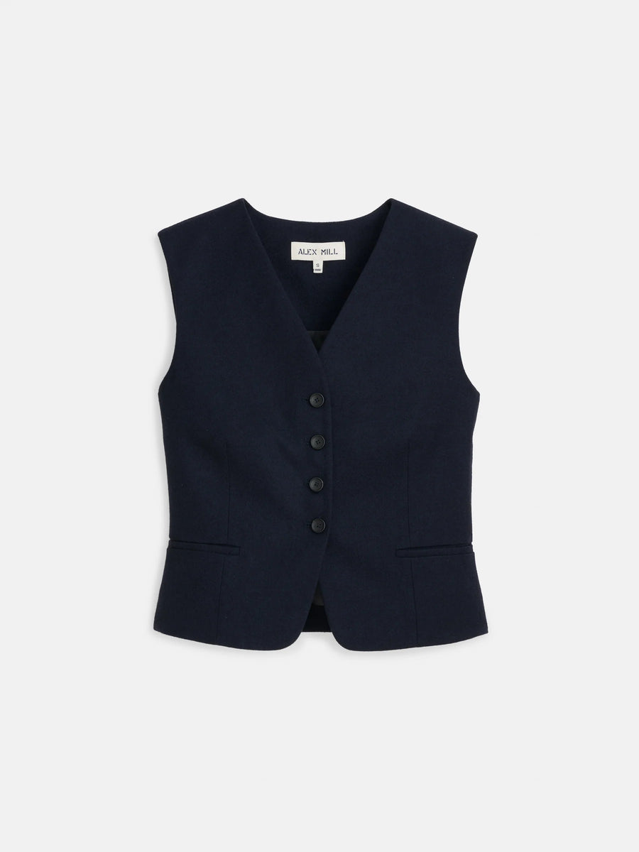 Soho Vest in Wool (Navy)