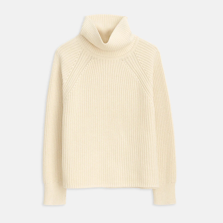 Chelsea Turtleneck in Cotton Cashmere (Cream)