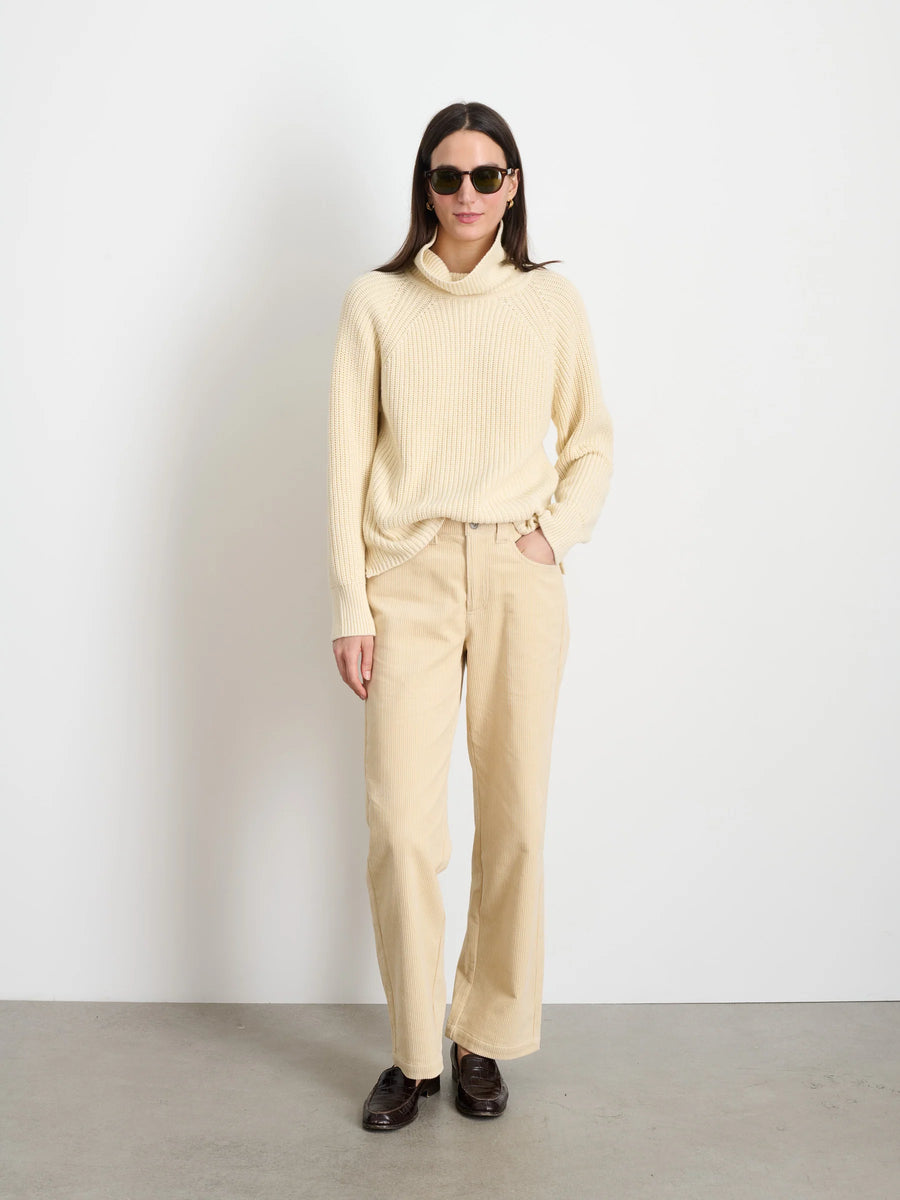 Chelsea Turtleneck in Cotton Cashmere (Cream)