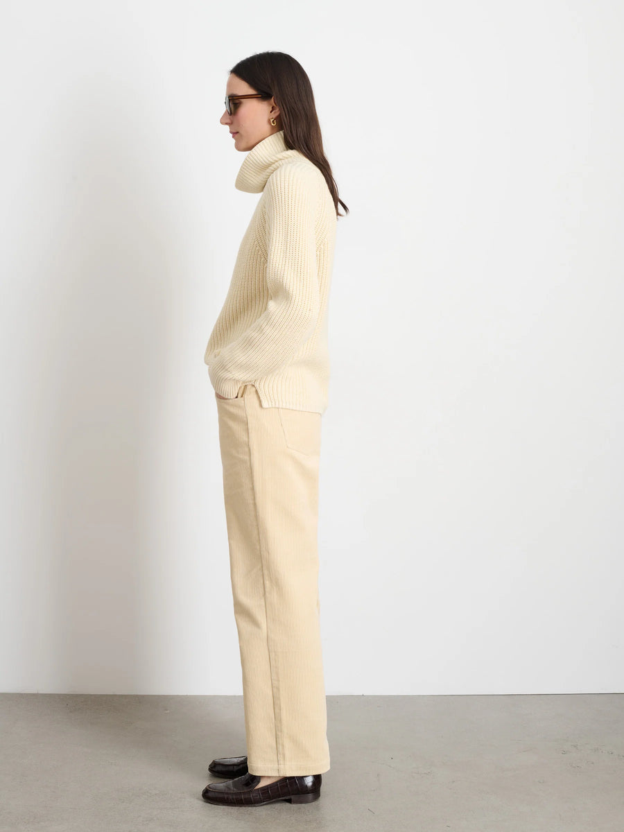 Chelsea Turtleneck in Cotton Cashmere (Cream)