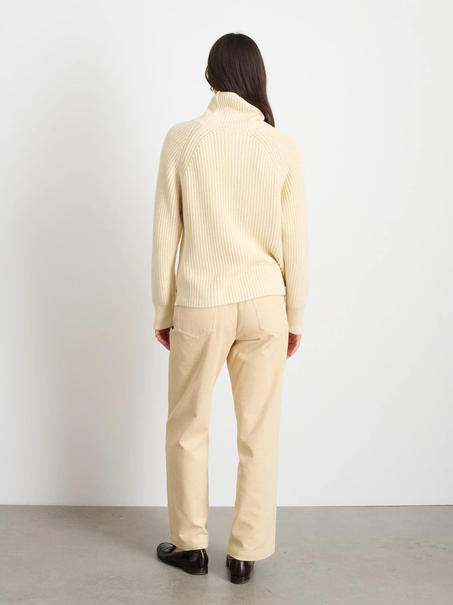 Chelsea Turtleneck in Cotton Cashmere (Cream)