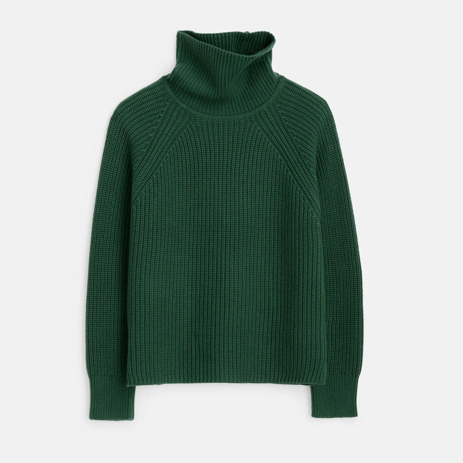 Chelsea Turtleneck in Cotton Cashmere (Hunter Green)