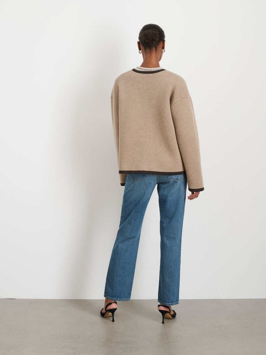 Aubrey Sweater in Merino Wool (Oatmeal)