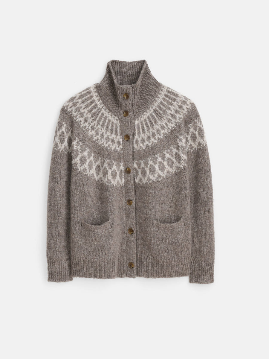 Louie Fairisle Cardigan (Taupe)