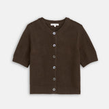 Elle Cardigan in Linen Cotton (Roasted Bean)