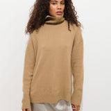 Maisie Turtleneck Sweater in Cashmere (Light Camel)