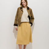 Maddie Skirt in Linen (Light Sienna)
