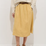 Maddie Skirt in Linen (Light Sienna)