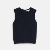 Odette Sweater Tank in Cotton Cashmere (Navy)